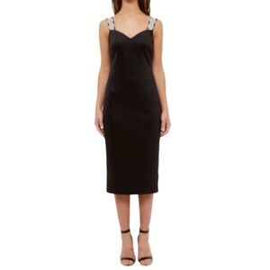 NWT Ted Baker Malloy Black Dress with Sparkling Embellishments 3